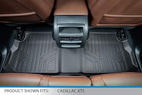 Miniatura 2 de SMARTLINER Alfombrillas de piso de ajuste personalizado, forro de segunda fila, color negro para Cadillac XT5 2017-2022