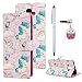 Produktbild Edauto A6 2018 Schutzhülle Hülle Leder Wallet Case für Samsung Galaxy A6 2018 Tasche Handyhülle PU Handyschale Brieftasche Flipcase Geldbörsen Kartenfach Stand Magnetische Etui Ballon Einhorn