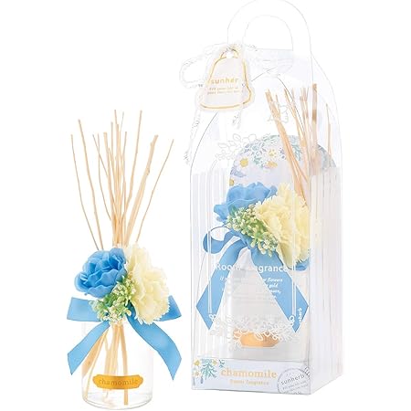 サンハーブ ルームフレグランスフラワー カモマイル 100ml(芳香剤 花かざり付 やさしく穏やかな甘い香り)