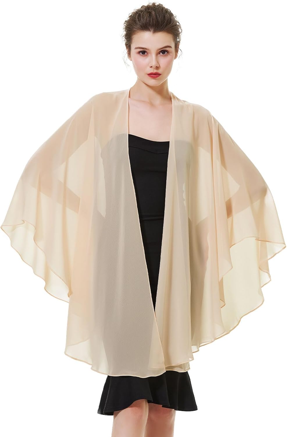 BEAUTELICATE Chiffon Shawl Bridal Wedding Wrap Long Evening Scarves Scarf