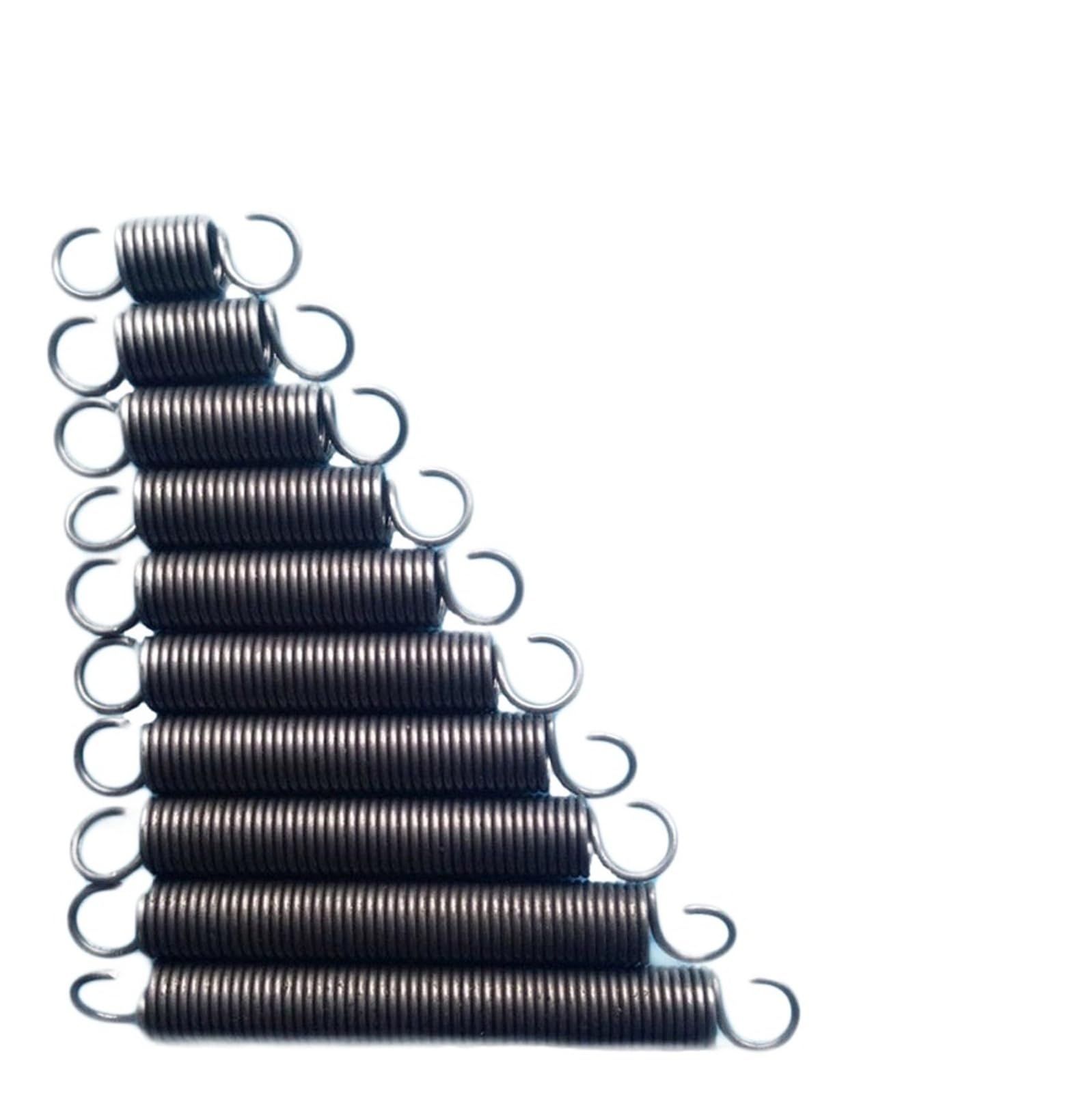 Doppelhaken-Zugfeder, 5 Stück Zugfedern aus Stahl, Drahtdurchmesser 1,0 mm, Außendurchmesser 8, Länge 30–300(1.0 x 8 x 300mm)