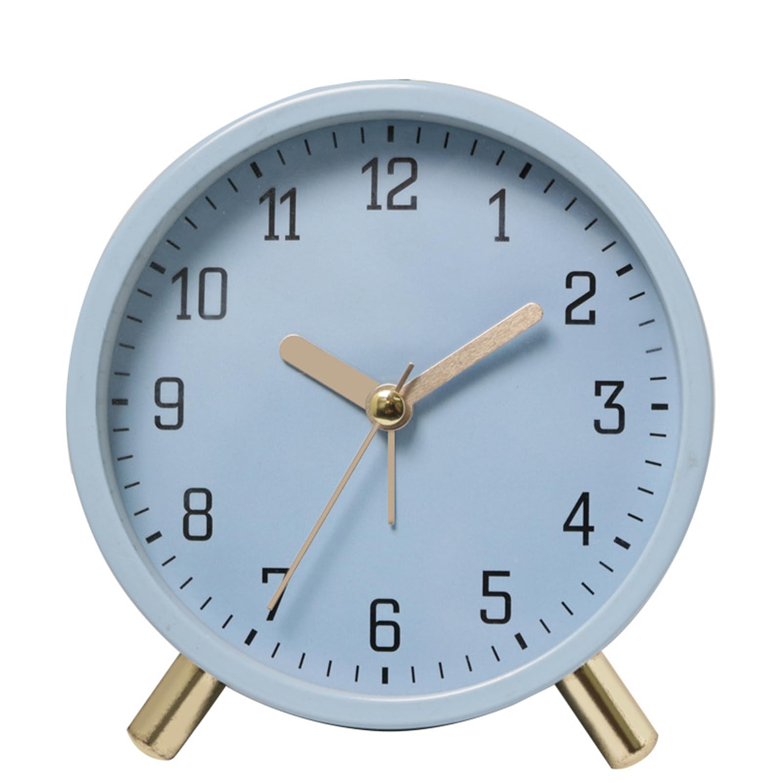 Zambuph Contemporary Nordic Luxury Clock Metal Frame Clear Glass Dial Silent Sweep Enjoy Quiet Mornings Simple And Bright Dial Allows To Clearly Observe Time, blue