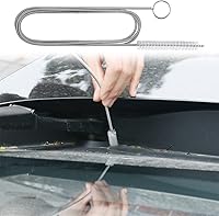 Vista 6 de OFBAND Herramienta de limpieza de drenaje de techo corredizo extendido de 60 pulgadas, cepillo de drenaje flexible de 90° de acero inoxidable