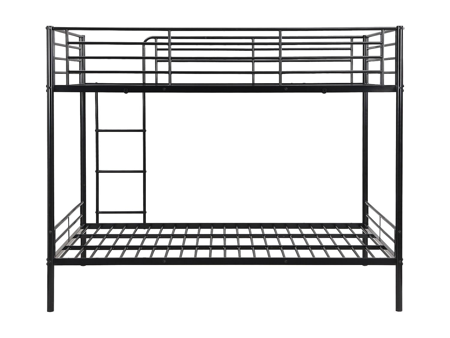 Vente-unique - Letti a castello - 2 x 120 x 190 cm - Nero - DUOTIS II - Letto Bambino