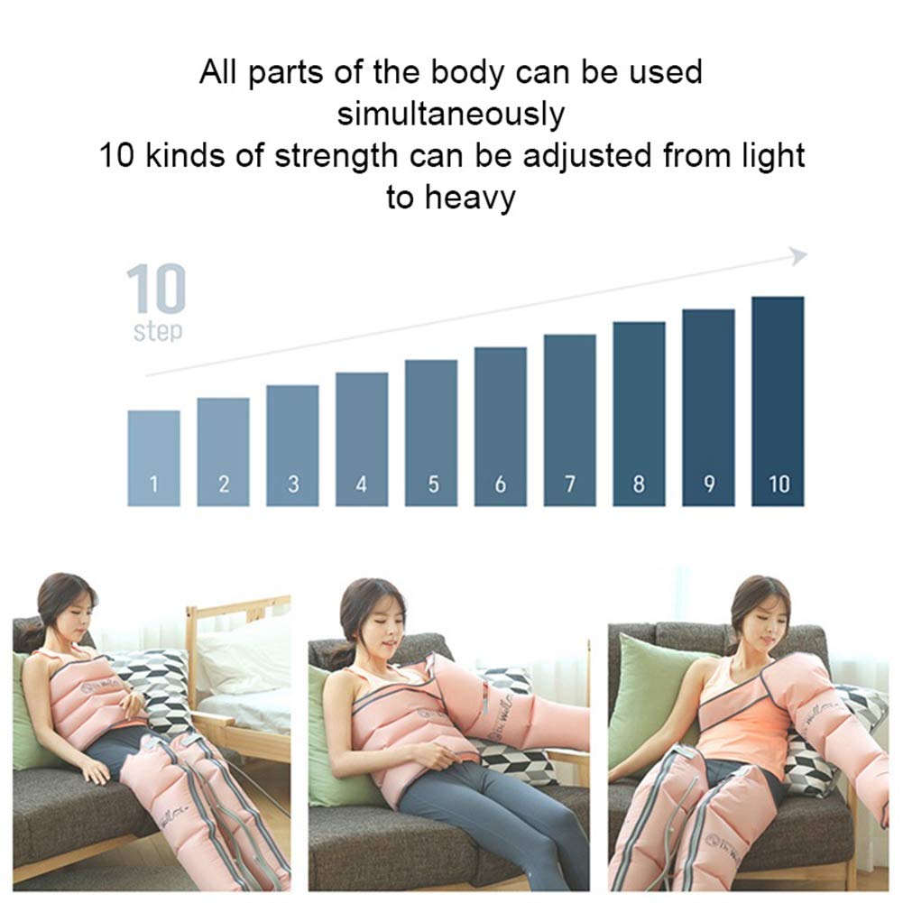 KANBUN Massaggiatore Elettrico per Gambe, massaggiatore a Compressione d'Aria per la circolazione di Terapia di Massaggio per Vita, Gambe, Polpacci e Braccia e alleviare l'affaticamento