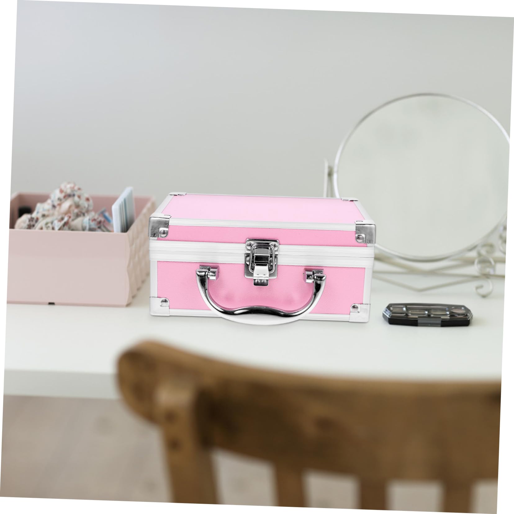 MAGICLULU Valigetta Per Cosmetici in Lega Di Alluminio Organizer Per Trucco Da Viaggio Scatola Per Trucco Ampio Spazio Custodia Per Strumenti Leggera e Portatile