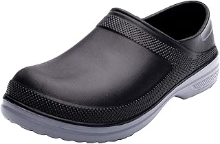 Meidiastra Men Women Professional Waterproof Slip Resistant Chef Shoes Kicthen Work Shoes Gardener Platform Clogs Black 49