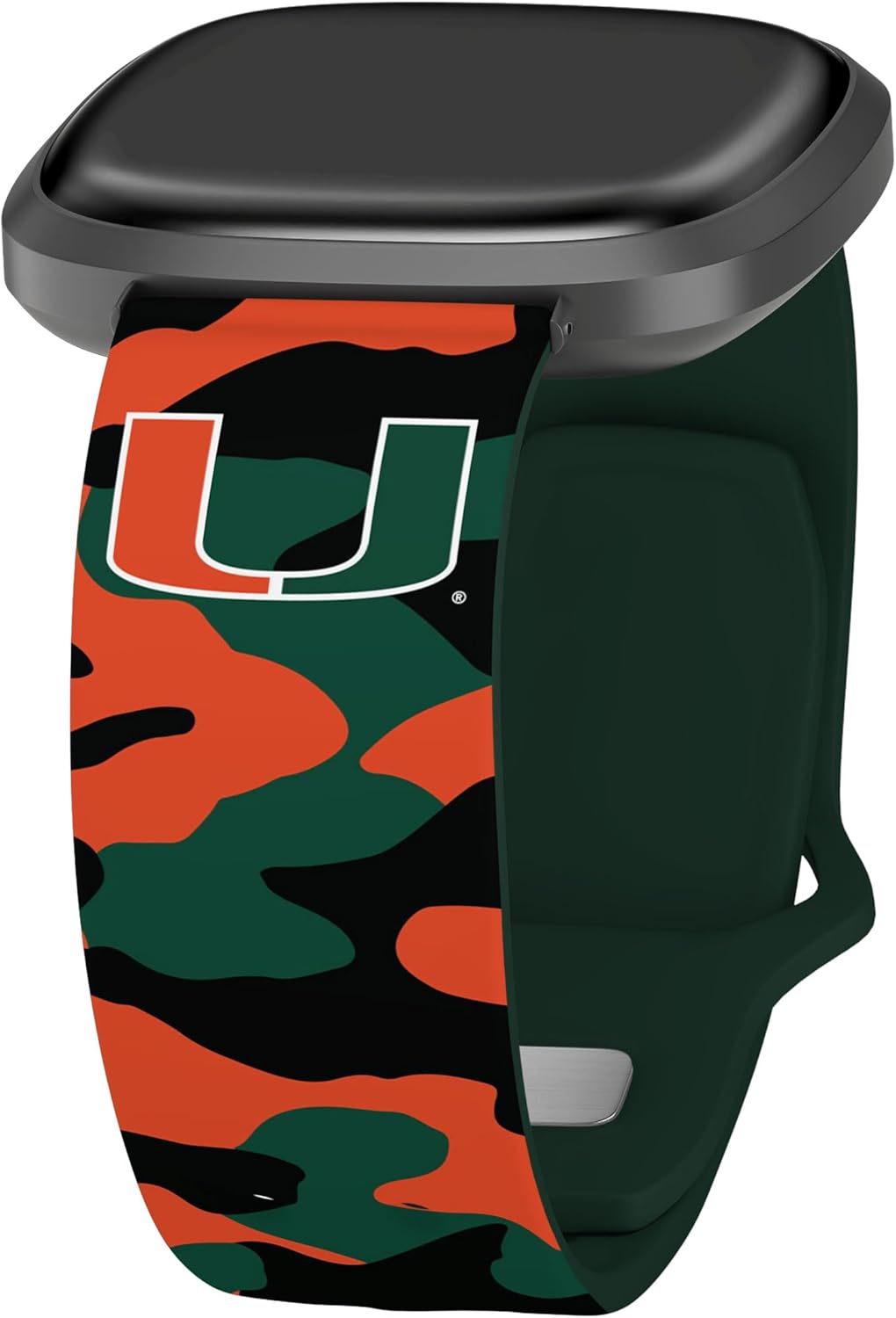 Affinity Bands Miami Hurricanes HD Watch Band Compatible with Fitbit Versa 3 and Sense