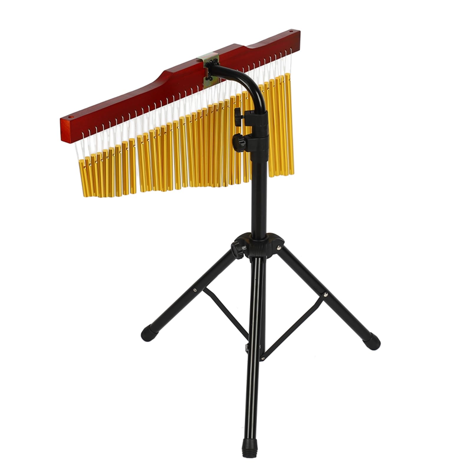 POENVFPO Campana Musicale a 36 Campane, Strumento a Percussione Portatile con Base in Legno, Altezza Regolabile da 2,2 a 5,3 Piedi, Struttura in Alluminio, Prestazioni per Interni Ed Esterni