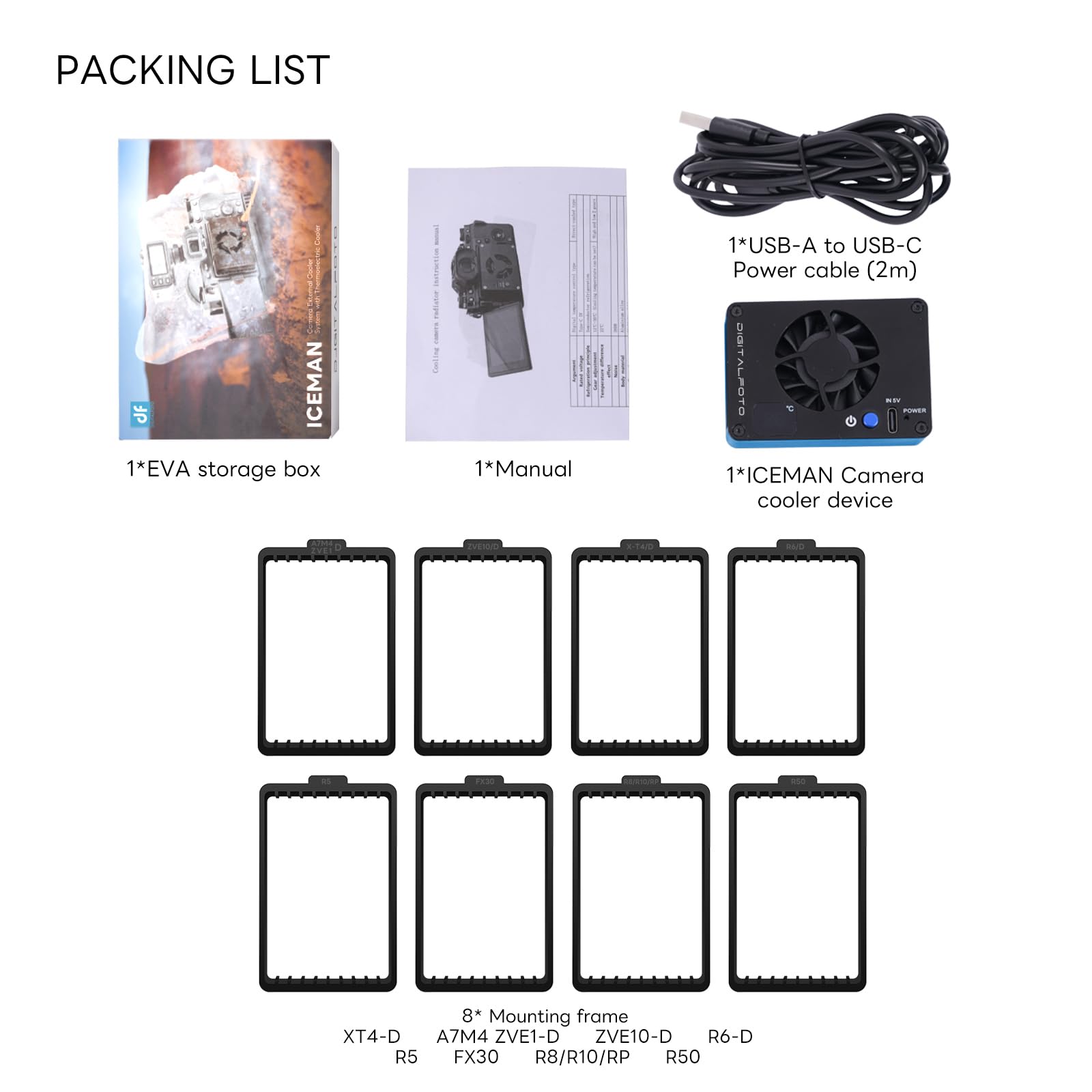 Kamera Kühlventilator/Kamera Externes Kühlsystem mit Lüfter, kompatibel mit Sony A7M4/ZVE1/A6700/A7C2/ZV-E10/ZV1/A7C/FX3 Fuji XT4/Canon R6/R7 für Live-Streaming und Videoaufnahmen