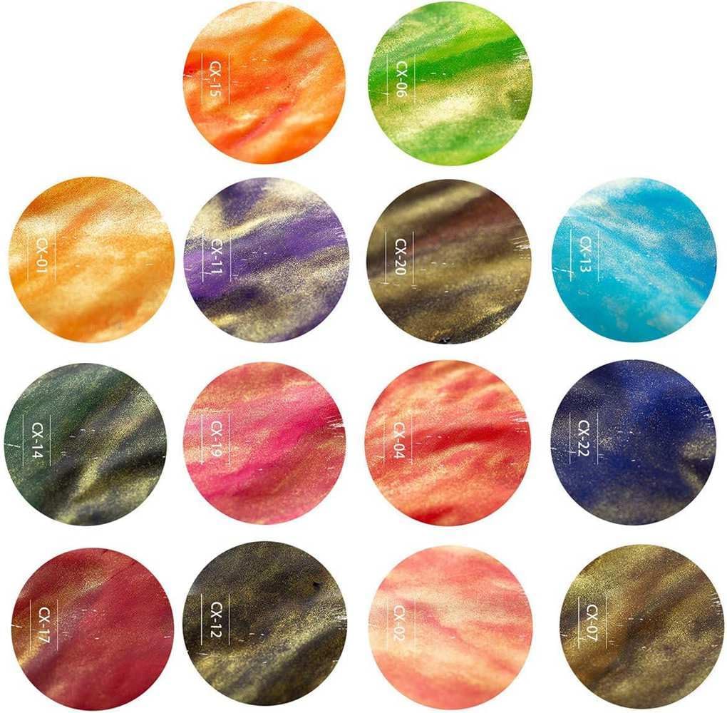 Thyggzjbs 36 Pieces 12 * 3 Colors Calligraphy Ink Set, Calligraphy Fountain Glass Dip Pen Color Ink Caligrapher Pen Ink Bottle Set for Art, Writing, Signatures, Calligraphy, Decoration, Gift