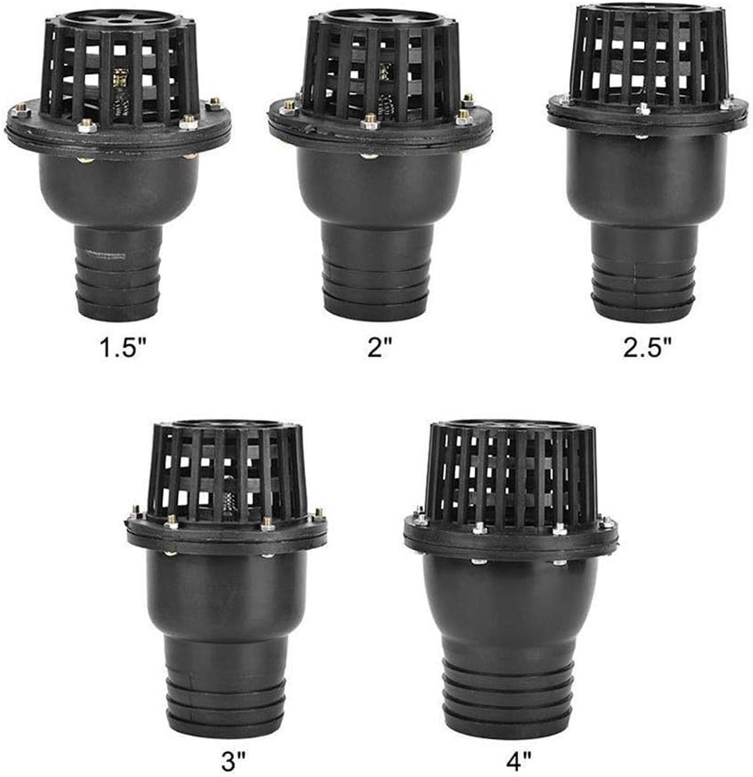 Filtros para tuberías Filtro de bomba agua alto rendimiento con válvula pie for hidrolimpiadoras - Compatible tuberías PVC 1,5" a 4"(3 Inch)