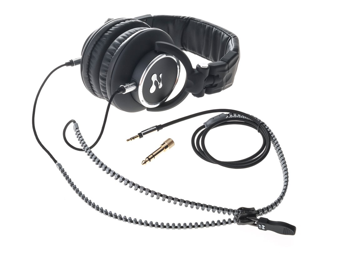 Choice Over-The-Ear Pro Studio Headphones with Tangle Free Zipper Cabling (Black)