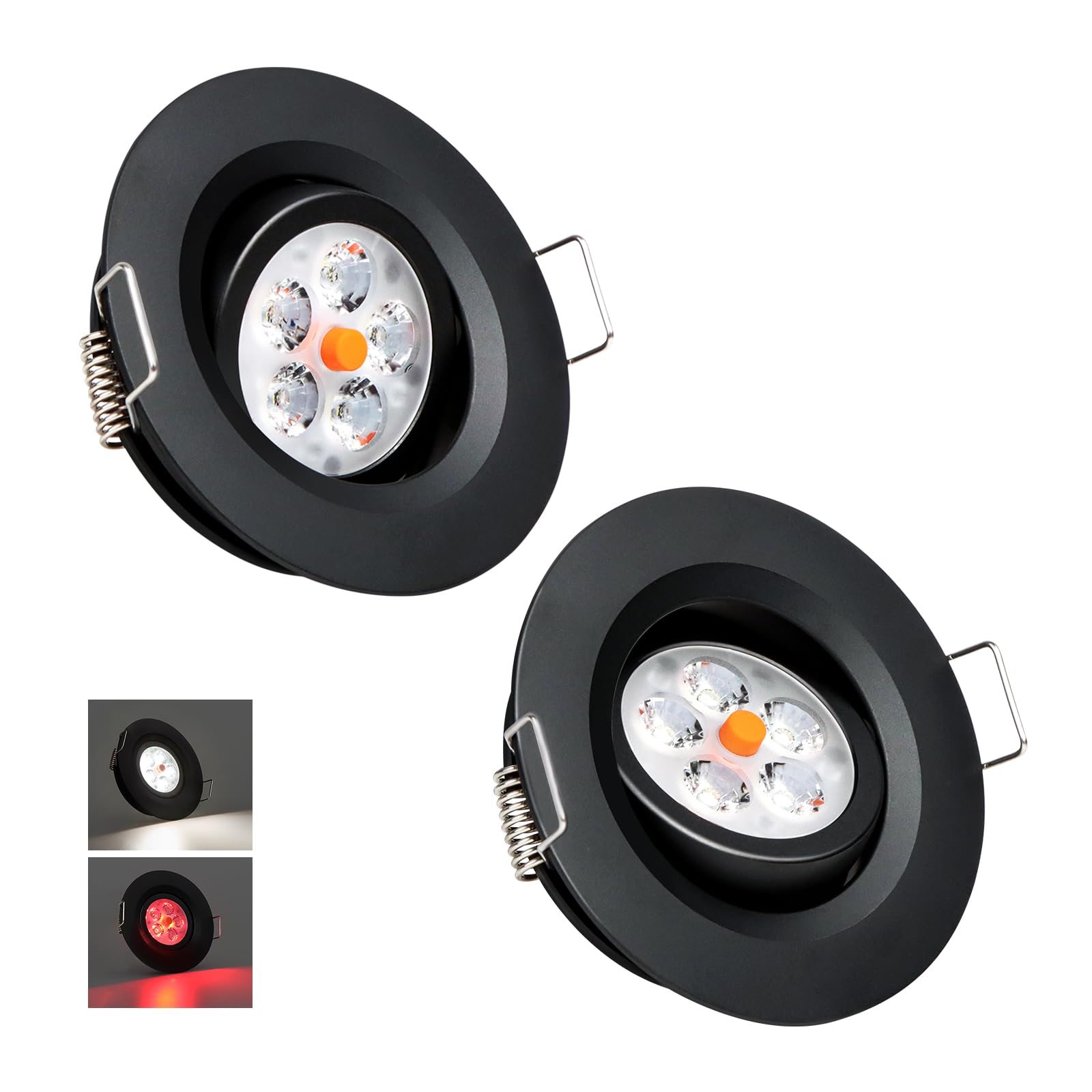 Electrical Switch Inbuilt Led Snapklik.com : Acegoo Swivel RV Recessed Puck Light 12V LED Interior ...