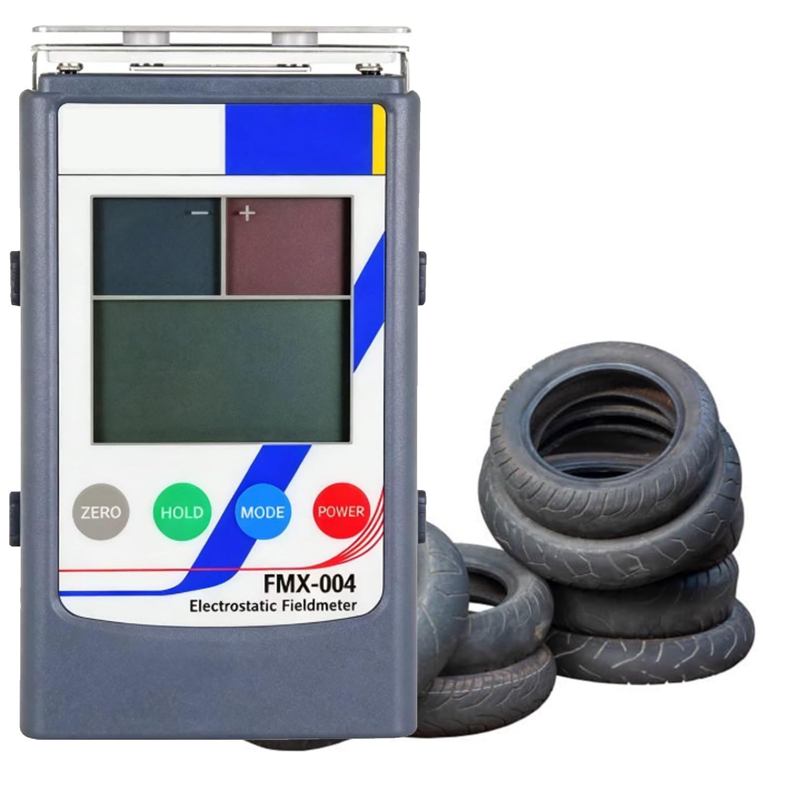 Osnzyc Handheld Electrostatic Field Meter, Electrostatic Tester with LCD Display, Portable High Precision Sur-face Static Electricity Meter for Fabric, Paper, Rubber and Yarn 30kv