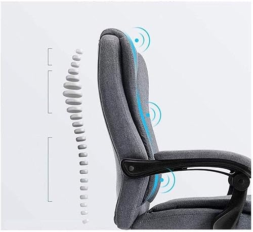 Miniatura 6 de Silla reclinable ergonómica de oficina con soporte lumbar, silla de ocio simple, silla de estudio, silla de oficina de tela, silla de lazo (D)