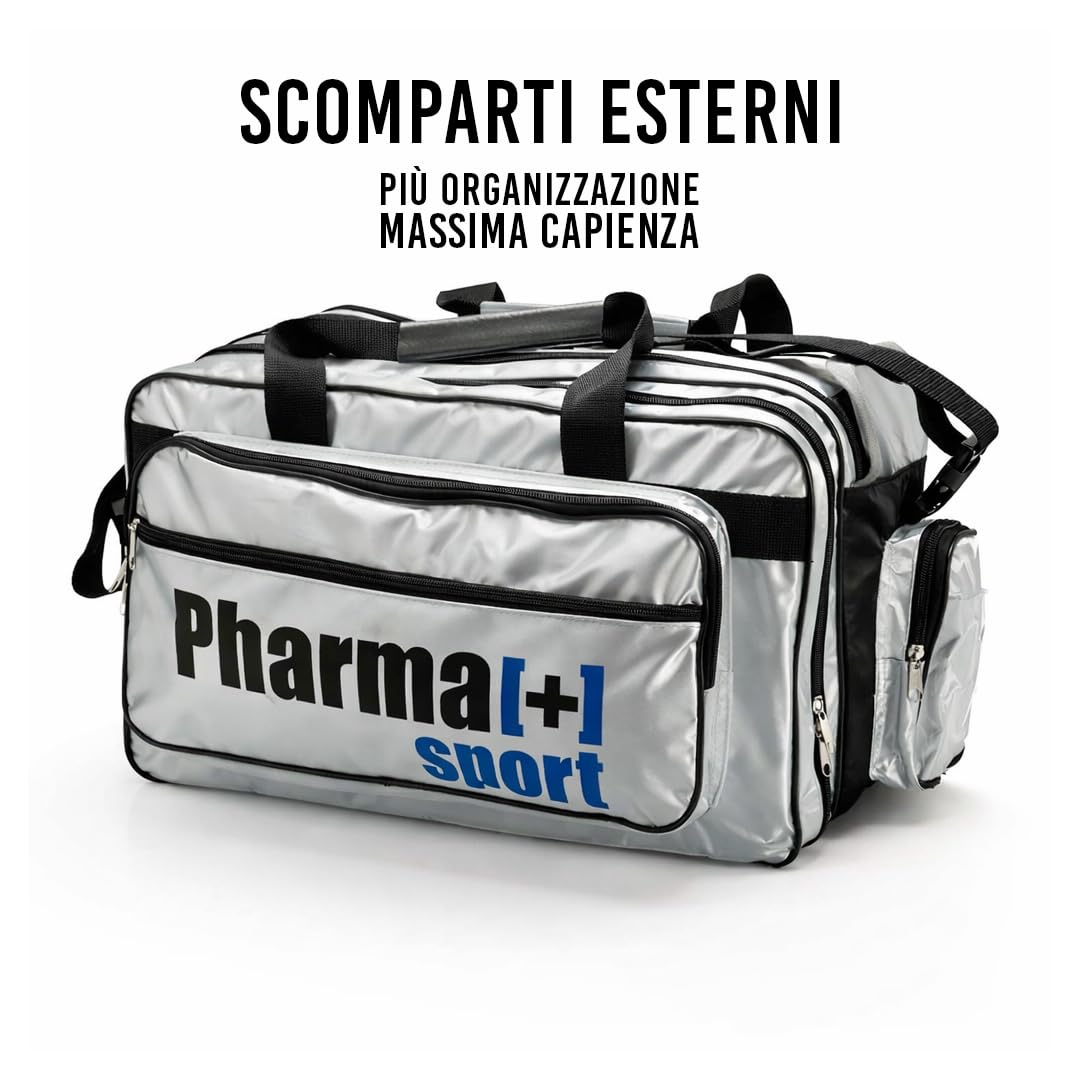 Kit Borsa Professional Sport Completa, ART.9304, Pronto Soccorso Avanzato per Calcio e Altri Sport, Grande Capacità, Nylon Resistente (Vuota)