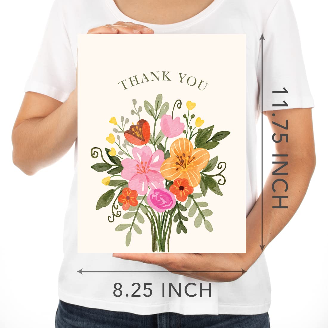 くぅ（感謝）/10 INKOLOGIE Jumbo Thank You Appreciation Greeting Cards, Thank You