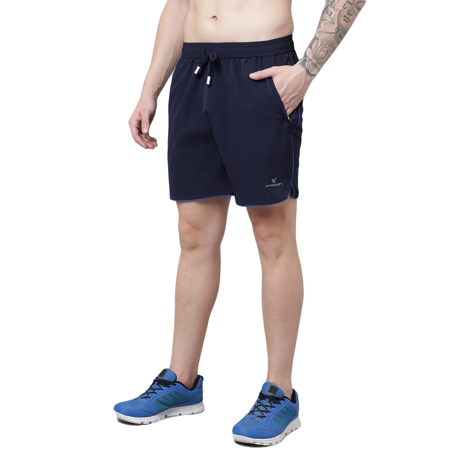dpassion Lightweight Sport Shorts for Men with Zipper Pocket|Lining Gym Shorts for Men | Running Shorts for Men | Regular Shorts for Men Polyester-picture-12