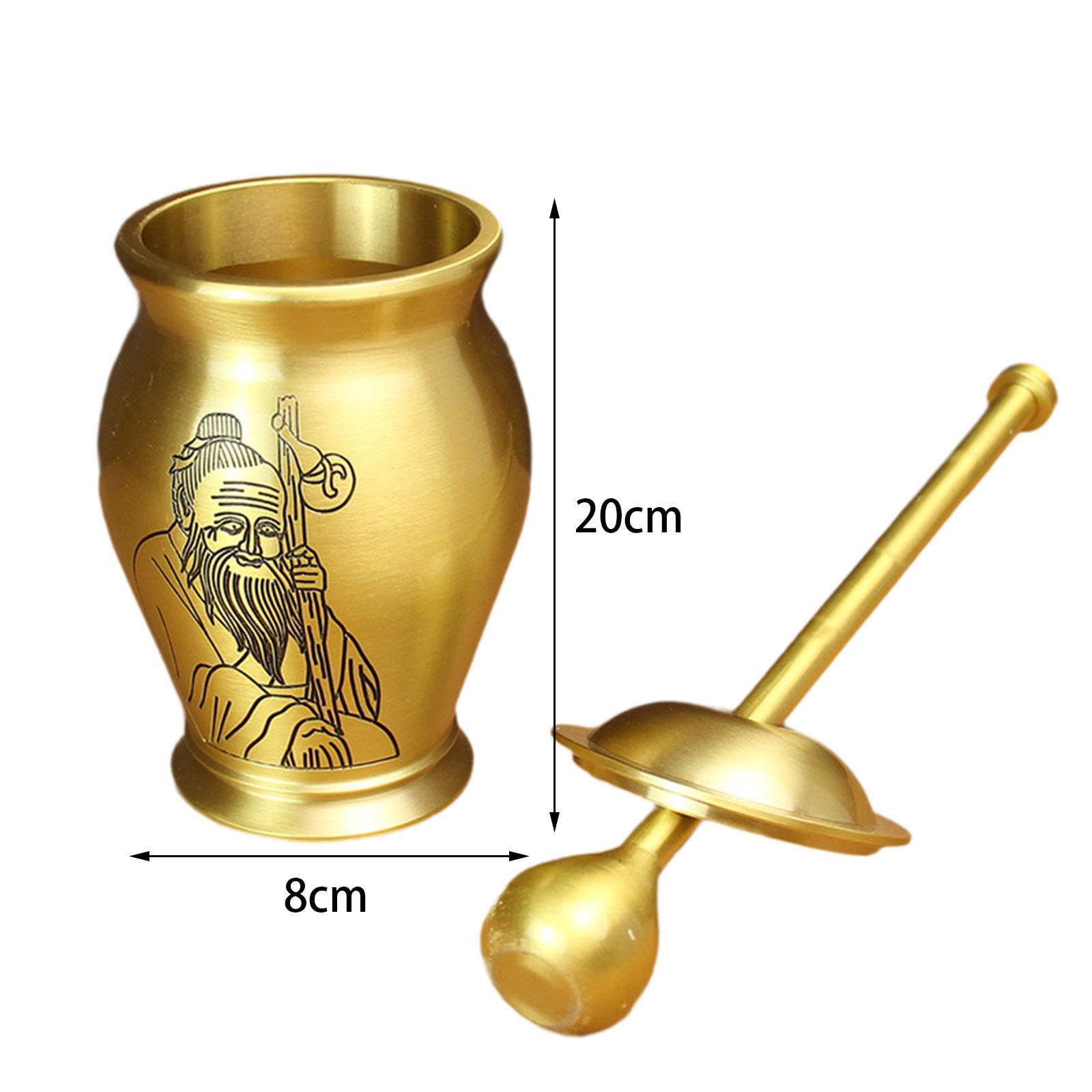 Mortier et pilon portables et pratiques en cuivre, outil de cuisine pour épices, beau, pratique et facile à nettoyer. Ensemble mortier et pilon pour