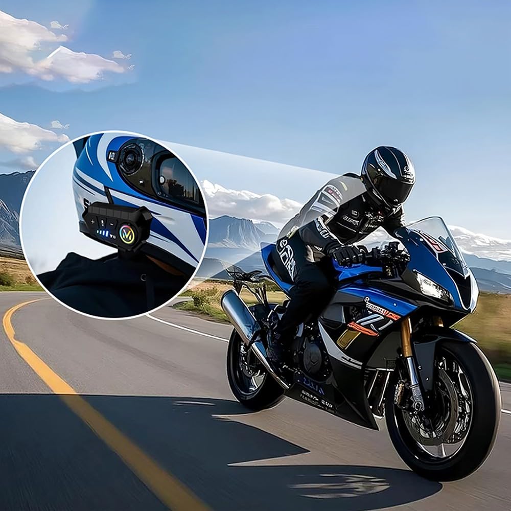 Klapphelm mit Bluetooth, Integriert Motorradhelm, ECE Zertifiziert Integralhelm mit Doppelvisier, mit Eingebautem Mikrofon für Automatische Reaktion, für Männer und Frauen XS~XL