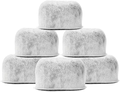 Paquete de 6 filtros de agua de carbón de repuesto compatibles con cafeteras Breville BWF100 y Keurig, filtros de carbón activado prémium para todas