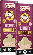 MasterChow Healthy Wheat Udon Noodles - Pack of 2 | 100% Whole Wheat | No Maida, Not Fried | Serves 4-5 Meals | 600gms