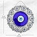Erbulus Blue Turkish Glass Evil Eye Wall Hanging Ornament - Large Metal Home Decor - Nazar Bead Amulet - Housewarming Gift