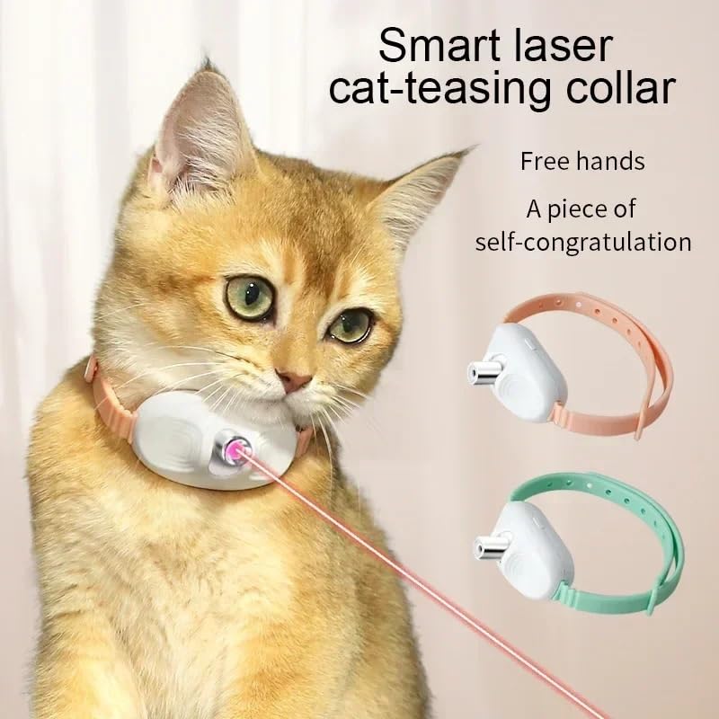 XJPXFQ Pointer Katzenspielzeug Halsband Teasing Elektrisches USB-Ladegerät Kätzchen Automatisches Gatos-Spielzeug Smart Laser Teasing Interaktives Katzenspielzeug(3)