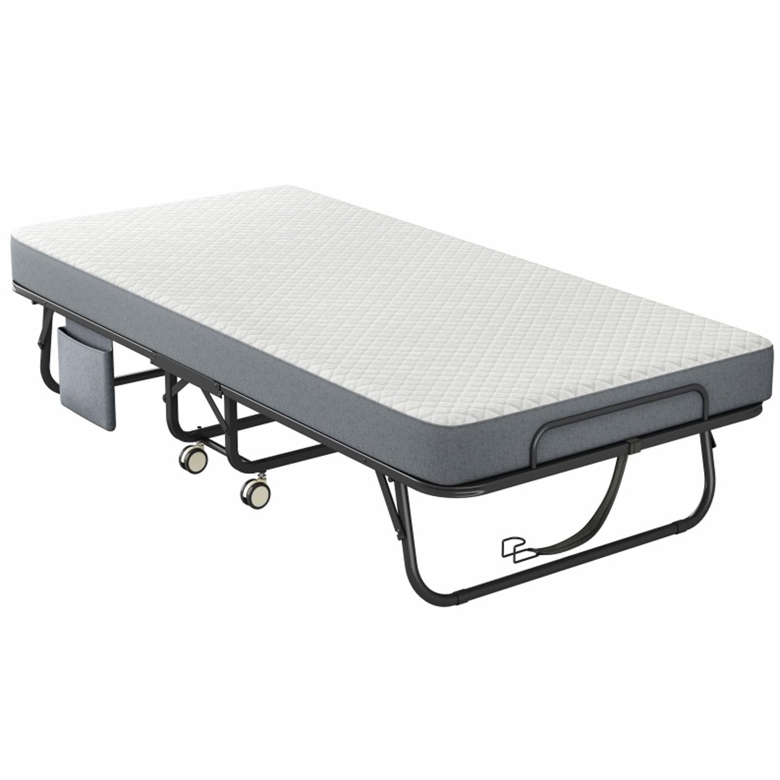 alloneslife Single Size Metal Structure with Anti Slip Feet Quiet Design for Comfortable Rest Permanent Foldable Bed Base