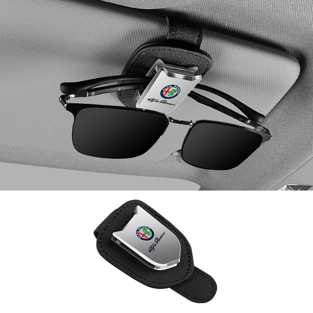 Porta Occhiali Per Auto Alfa Romeo - Custodia In Pelle Da Visiera, Design Magnetica - Foto 7