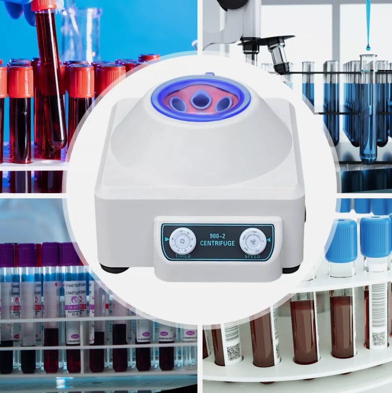 Centrifugadora eléctrica de escritorio digital Centrífuga de mesa con tiempo y velocidad ajustable para hospitales laboratorios bioquímicos 23 x 25,8 x 17 cm