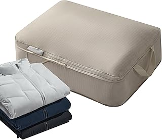 衣類収納バッグ,省スペースで携帯可能 | ダウンフード収納袋 衣類整理,女性用 日常 ビジネス ジム 旅行 アウトドア 引っ越し 整理収納に