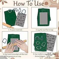 Vista 3 de CHGCRAFT 4 hojas de textura de arcilla de dinosaurios, patrón de volcanes, hojas de textura de arcilla polimérica, herramientas de bricolaje