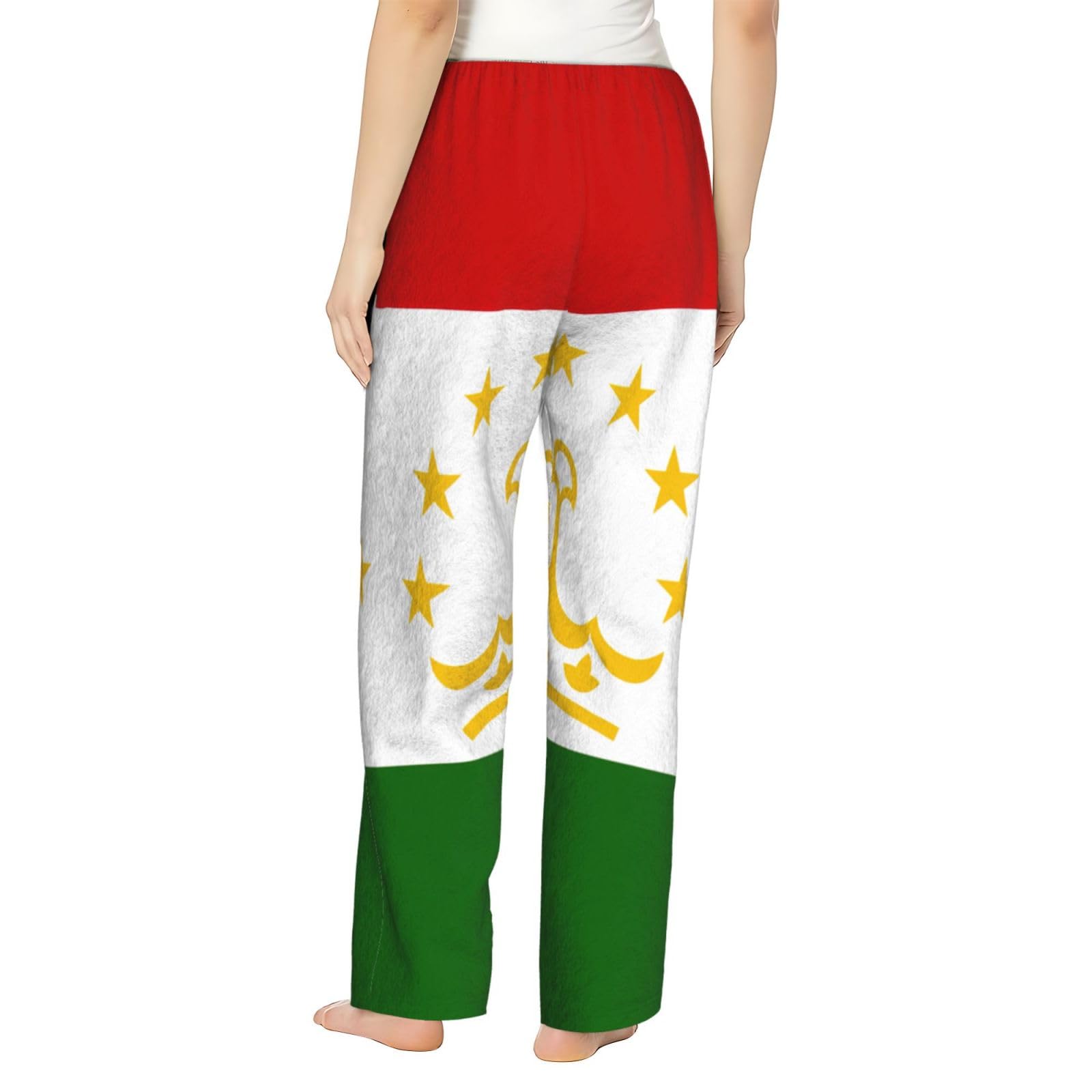 Flanell-Pyjamahose für Damen, Motiv: Flagge von Tadschikistan, warm, bequem, für Urlaub, Weihnachten