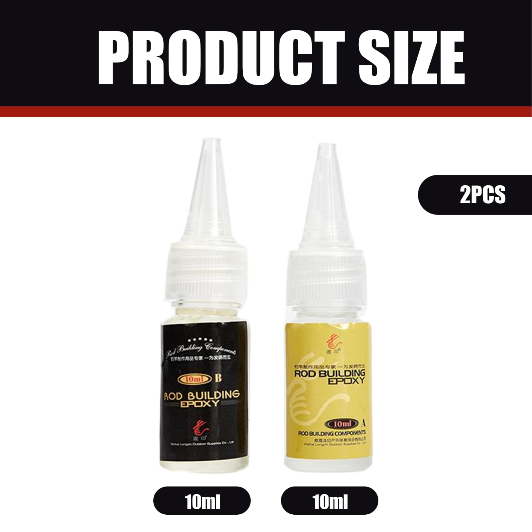 Riparazione delle canne da pesca, Colla epossidica transparente da 10 ml per canna da pesca