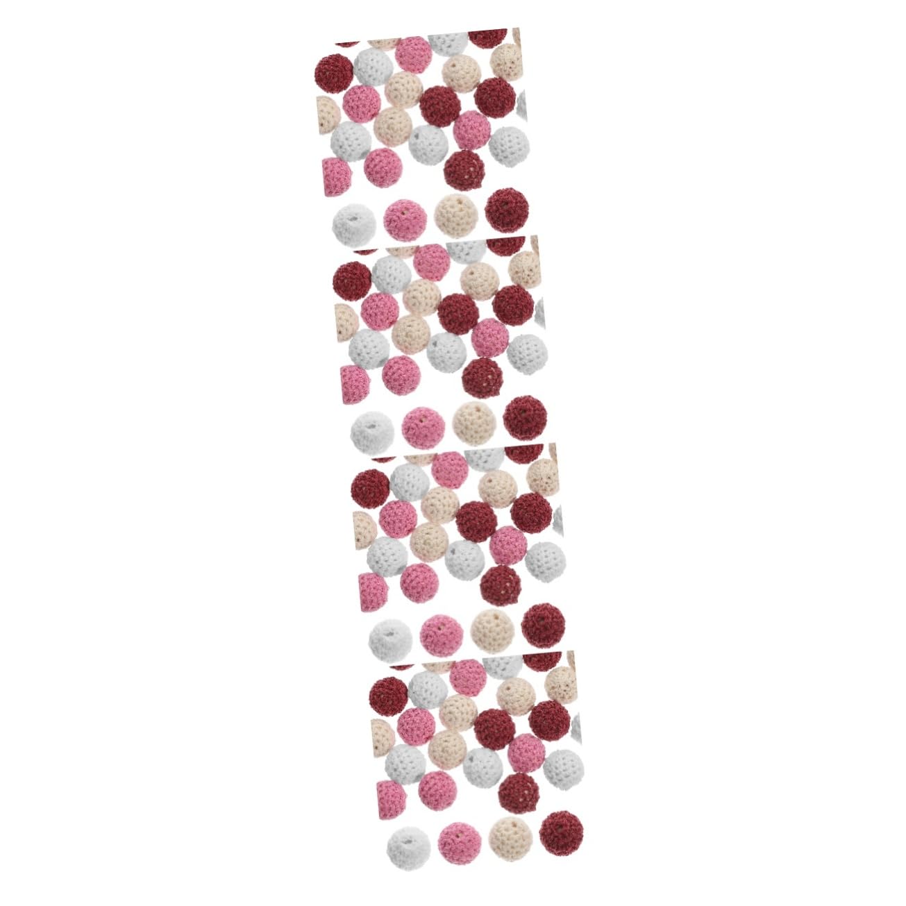 EXCEART 128 Piezas Bolas De Hilo Sueltas Encanto De Cuentas Grano De Artesanía De Ganchillo Cuentas Espaciadoras De Algodón Cuentas Sueltas De Algodón Cuentas Redondas Rosario Madera Ronda