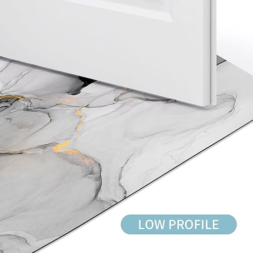 Miniatura 4 de Gibelle Juego de 2 alfombras de baño superabsorbentes, de secado rápido, con parte trasera de goma antideslizante, para bañera, ducha y fregadero