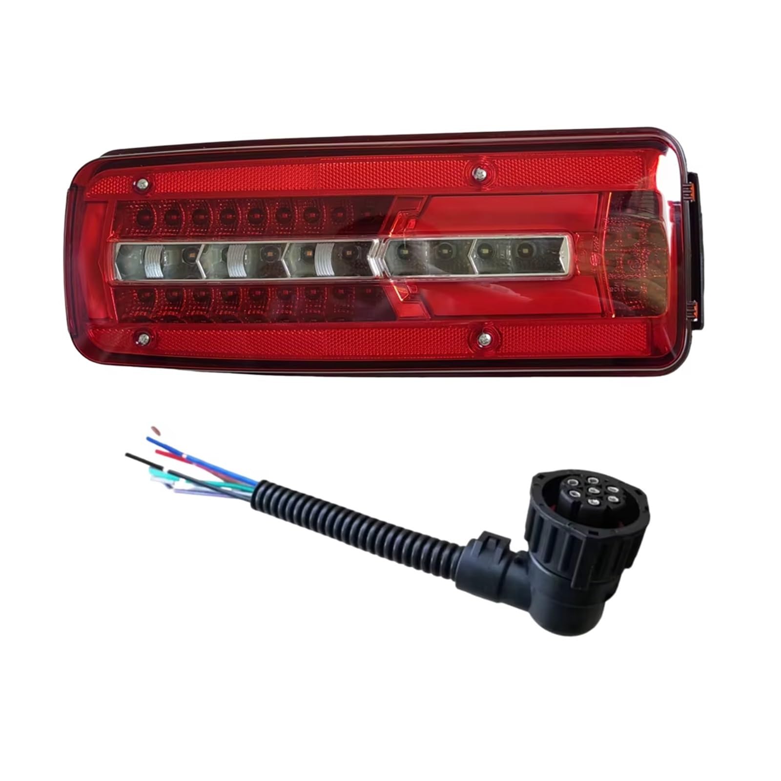 Arrière Feux Phare Arrière LED 24 V Pour MAN TGX TGX TGM Camion Feu Arrière Droit Gauche Avec Connecteurs Accessoires 1 Pièce Feu Arrière Remorque(Left With Connector)