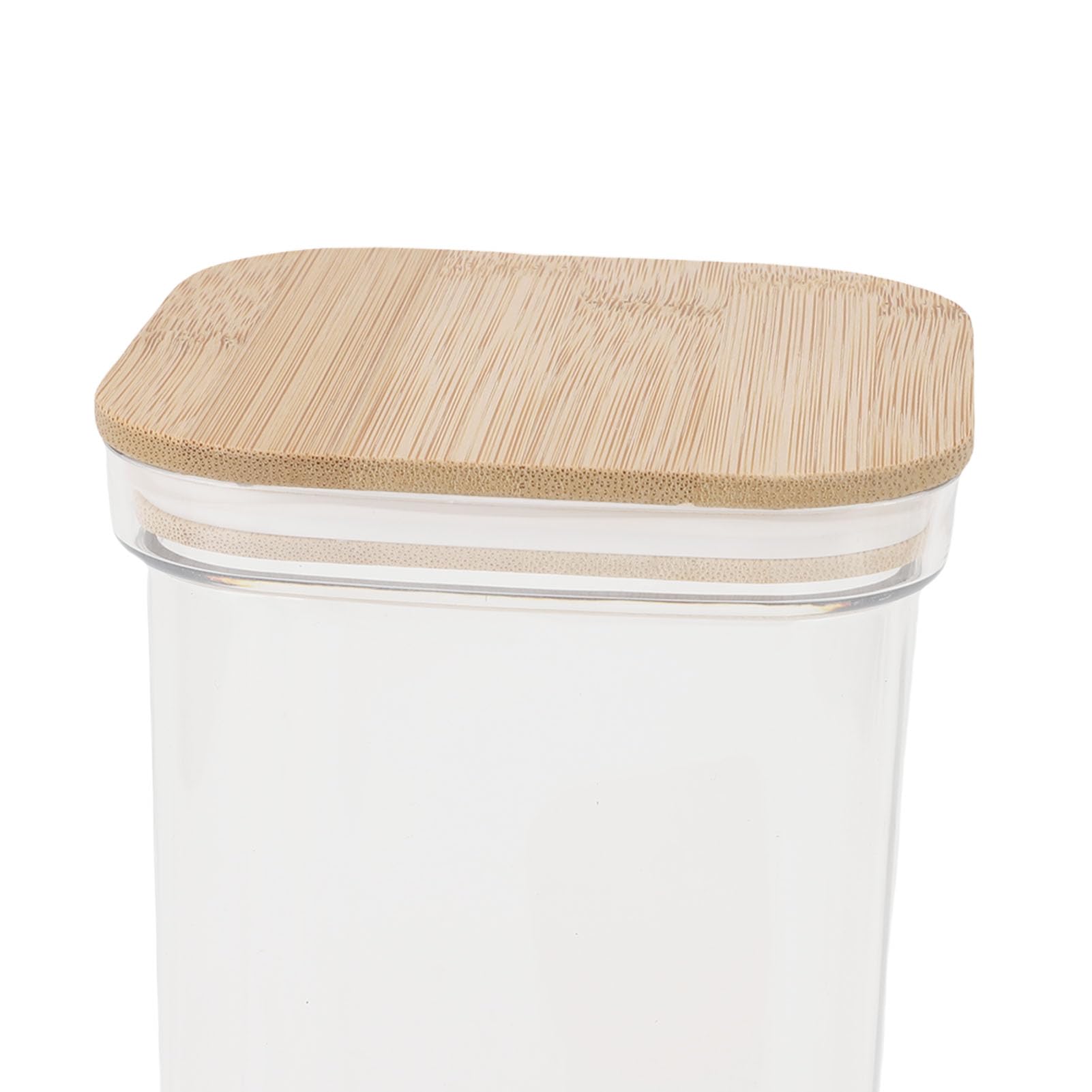 Zunate Luftdichte Vorratsdosen für Lebensmittel mit Bambusoideae-Deckeln für die Organisation in der Küche, Quadratische, Durchsichtige Kanister, 6er-Pack (8 Packungen 2000 ml x 1 + 1300 ml x 2 +