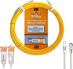 Sonda Passa Fio C/Roldana Hard Work Profissional 20m 5.5mm