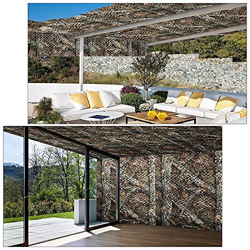 scosao Tarnnetz Camouflage Netz, Bundeswehr Netz Sichtschutz, Sonnenschutz Jagd Tarnung Net für Outdoor Garten Camping Waldlandschaft Dekoration,Woodland,1 – Bild 7
