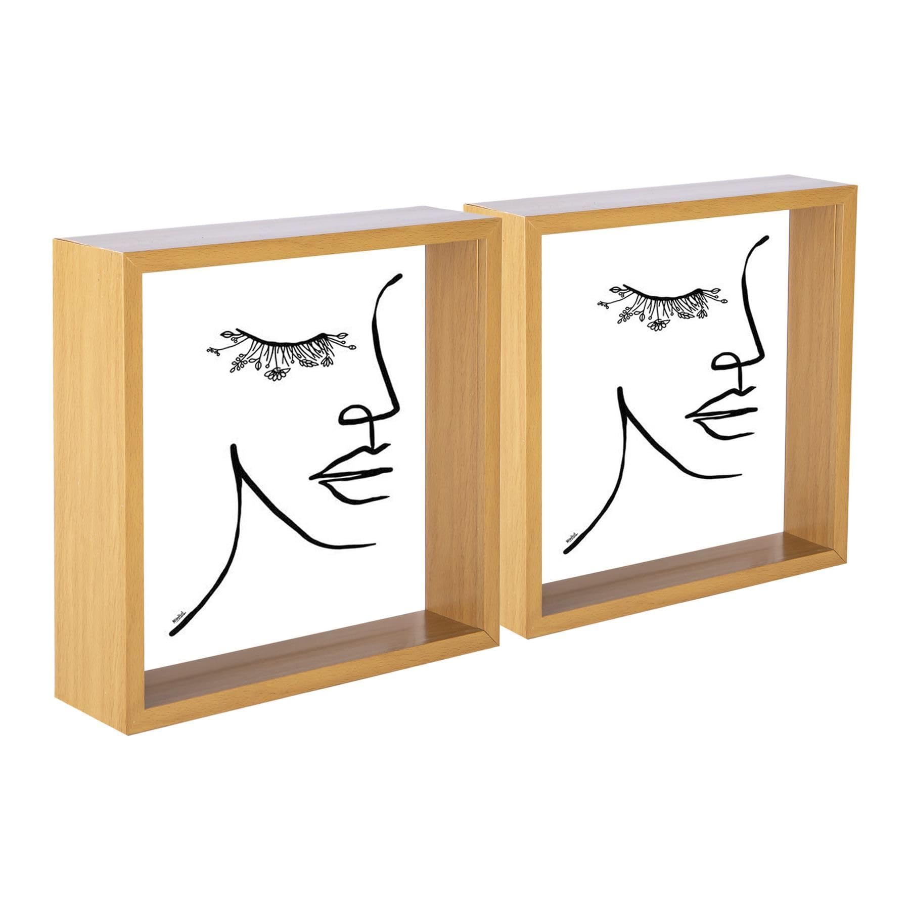 Nicola Spring 8 X 8" Deep Photo FramesLight Wood3D Deep Box Picture Frame Portrait Display Case (22.5 X 22.5Cm)Set Of 5 from B&Q