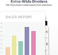 Vista 2 de Avery Separadores Insertables de Solapas Extra Anchas para Carpetas de 3 Anillos, Juego de 5 Solapas, Papel Blanco, Solapas Transparentes, Funciona