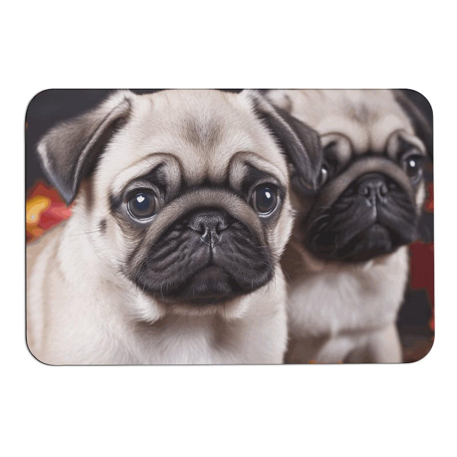 Tapis de bain avec dos en caoutchouc antidérapant Puppys pour douche et évier de cuisine