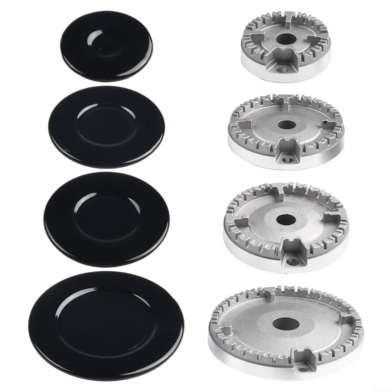 Herd Hut Set, Herd Hut Set Herd Deckel Herd Brenner Upgrade Ofen Gas Krone Flamme Kappe Gasbrenner Flamme Kappe für Gasherd Brenner (Flach)