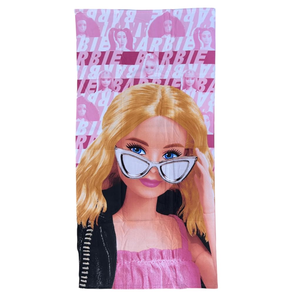 CARTOON Barbie Beach Towel Microfiber Polyester Kids 245gsm Size 70x140cm Beach Pool
