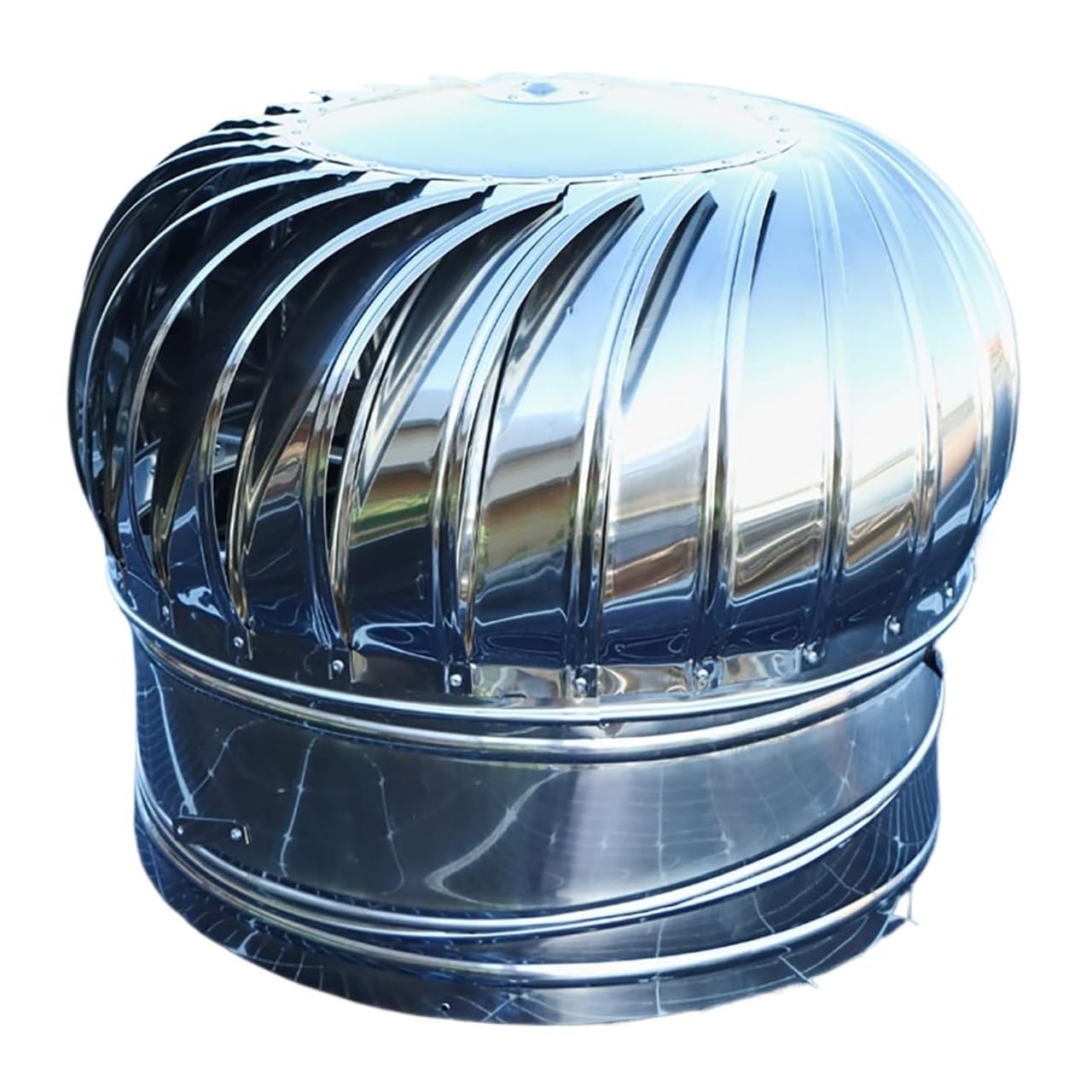 YFBCMXSKG Rotating Stainless Steel Chimney Cowl Cap,Chimney Rotating Chimney Cowl Caps 304 Stainless Steel Roof Turbine Ventilator No Assembly Required Rainproof for Roof(150mm/5.9in)