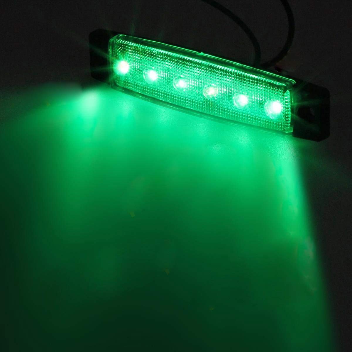 GSRECY 10 Luci LED Laterali Per Camion E Rimorchi – 6 LED SMD 24V – Gialle – Omologate CE, DOT