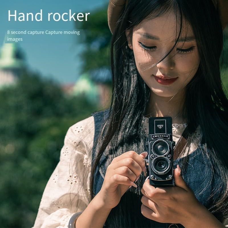 Miniatura 4 de Mini cámara digital vintage, portátil 1080P FHD video 12MP enfoque automático apuntar y disparar para adolescentes, adultos principiantes